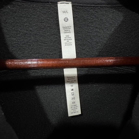 Lululemon Scuba Oversized Cropped Half Zip Hoodie Logo Athleisure M L Flawless - Picture 6 of 13